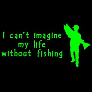 【釣りなしの人生は考えられないB】30cmフィッシングステッカー2